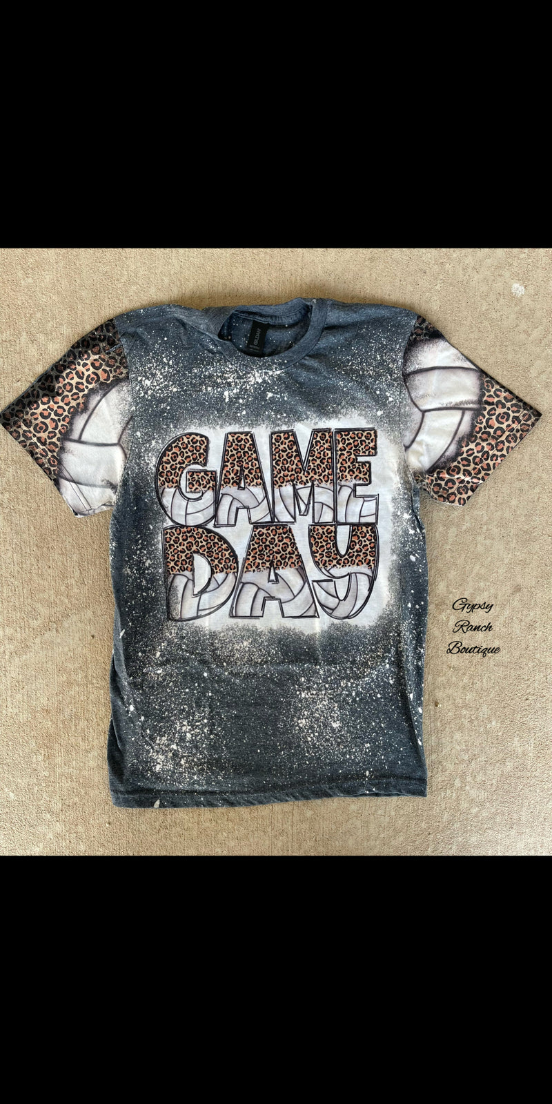 Volleyball Game Day Bleached Top - Also in Plus Size