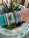 Taos Turquoise & Silver Cuff Bracelets
