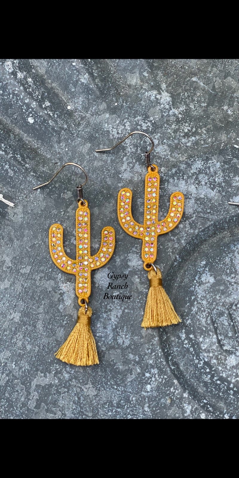 Twisted Cactus Tassel Earrings