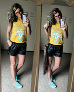 Fallon Faux Leather Black Shorts