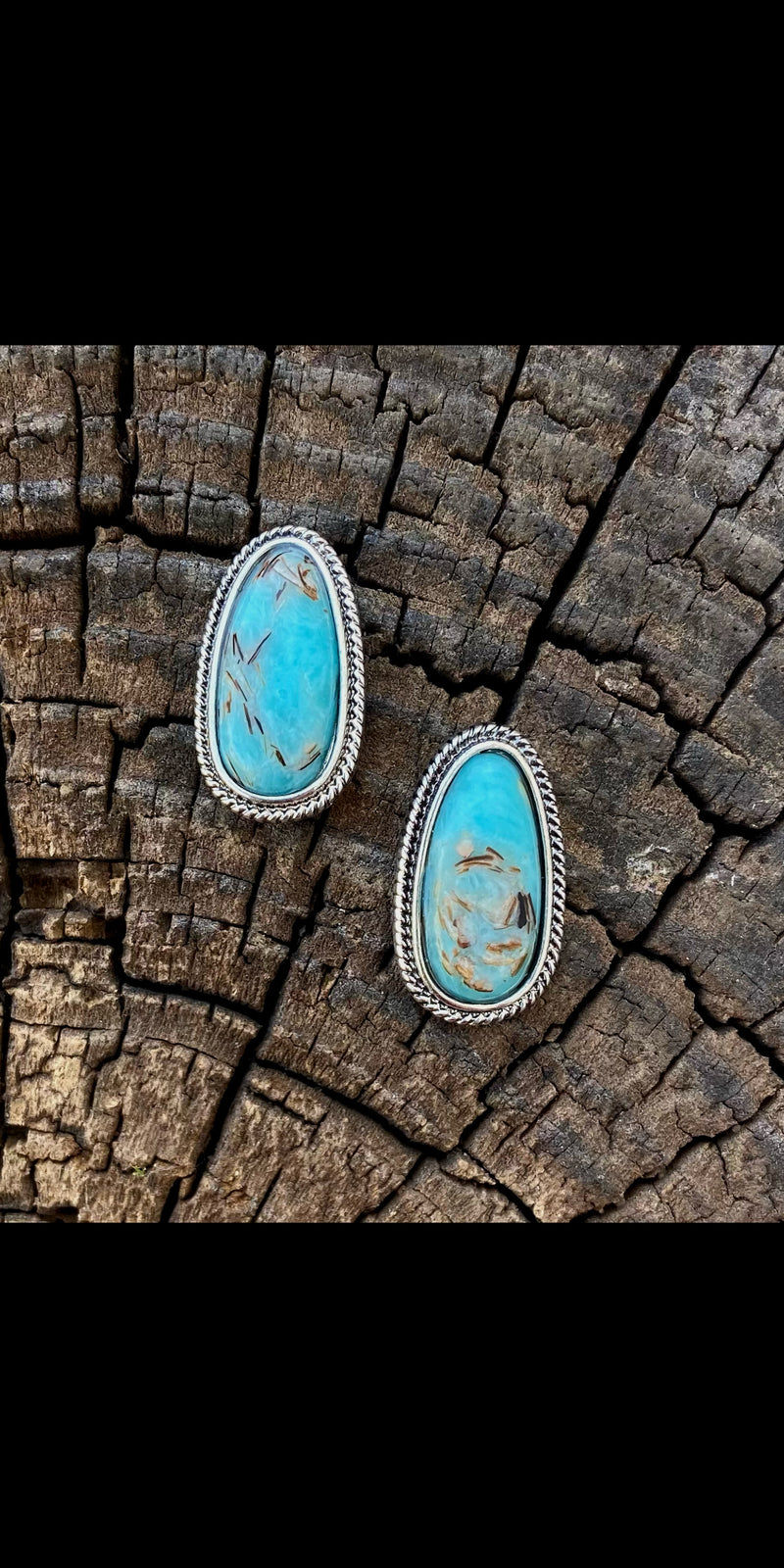 River Dale Turquoise Post Back Earrings