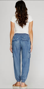 Don’t Skip A Beat Denim Joggers