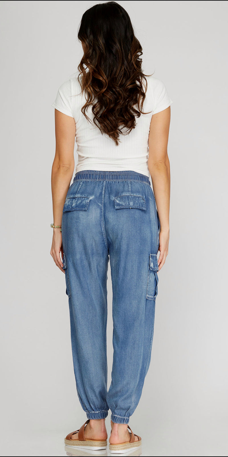 Don’t Skip A Beat Denim Joggers