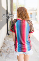 Too Fly Freedom Serape Leopard Top - Also in Plus Size