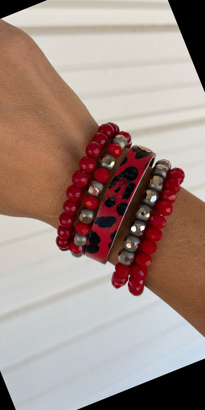 Canyon Red Leopard Bracelet Collection