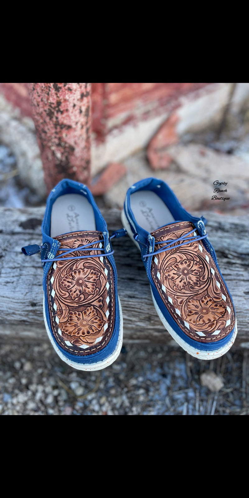 Riata Buckstitch Tooled Leather Shoes