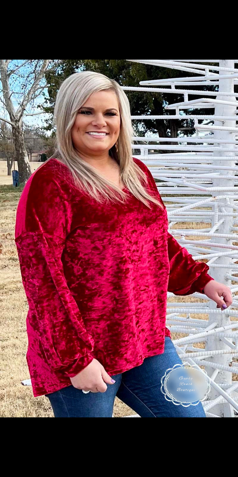 Take the Lead Velvet Top - Also in Plus Size