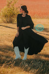Midnight Black Duster Kimono - Also in Plus Size