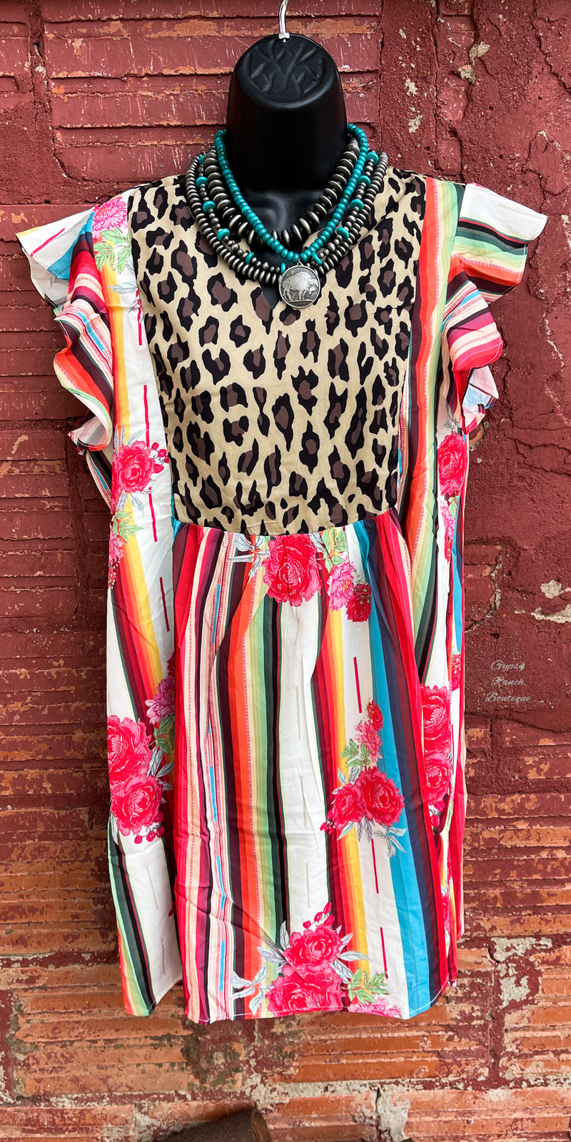 Siesta Keyes Leopard Serape Dress- Also in Plus Size