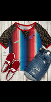 Too Fly Freedom Serape Leopard Top - Also in Plus Size