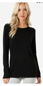 The Perfect Basic Long SLeeve Solid Top - Also in Plus Size