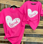 KIDS John 3:16 Loved on Pink Tee  - Also in KIDS