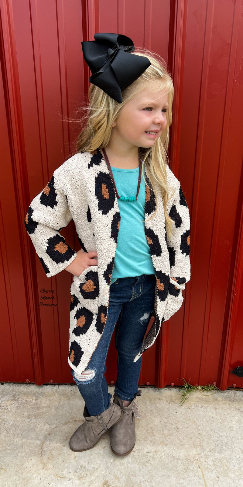 Prescott Kids Leopard Cardigan