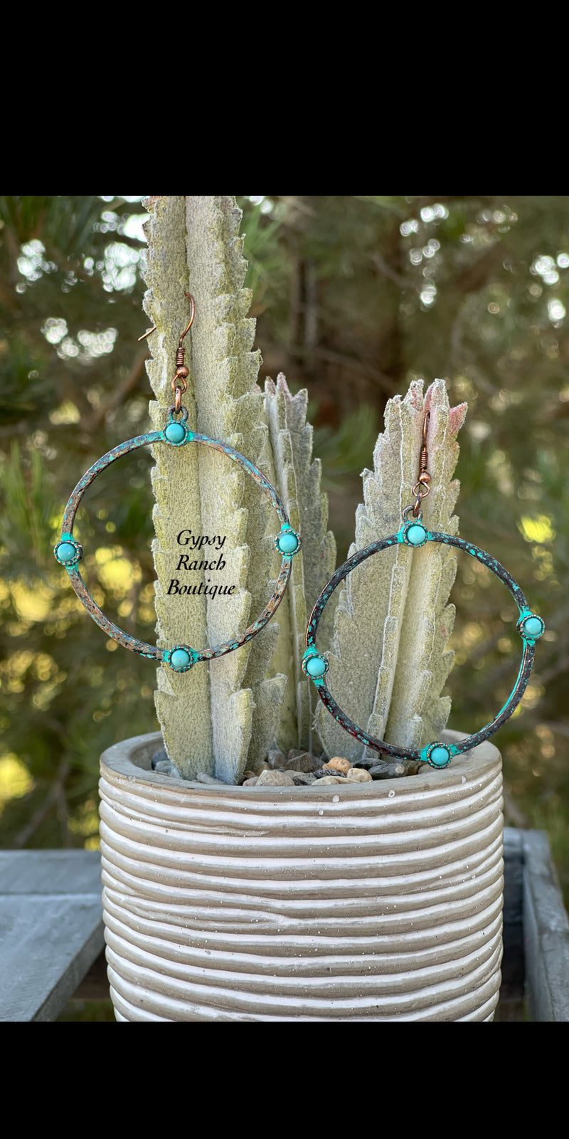 Navigation Patina Turquoise Earrings