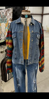 Prestige Aztec Denim Shacket Jacket