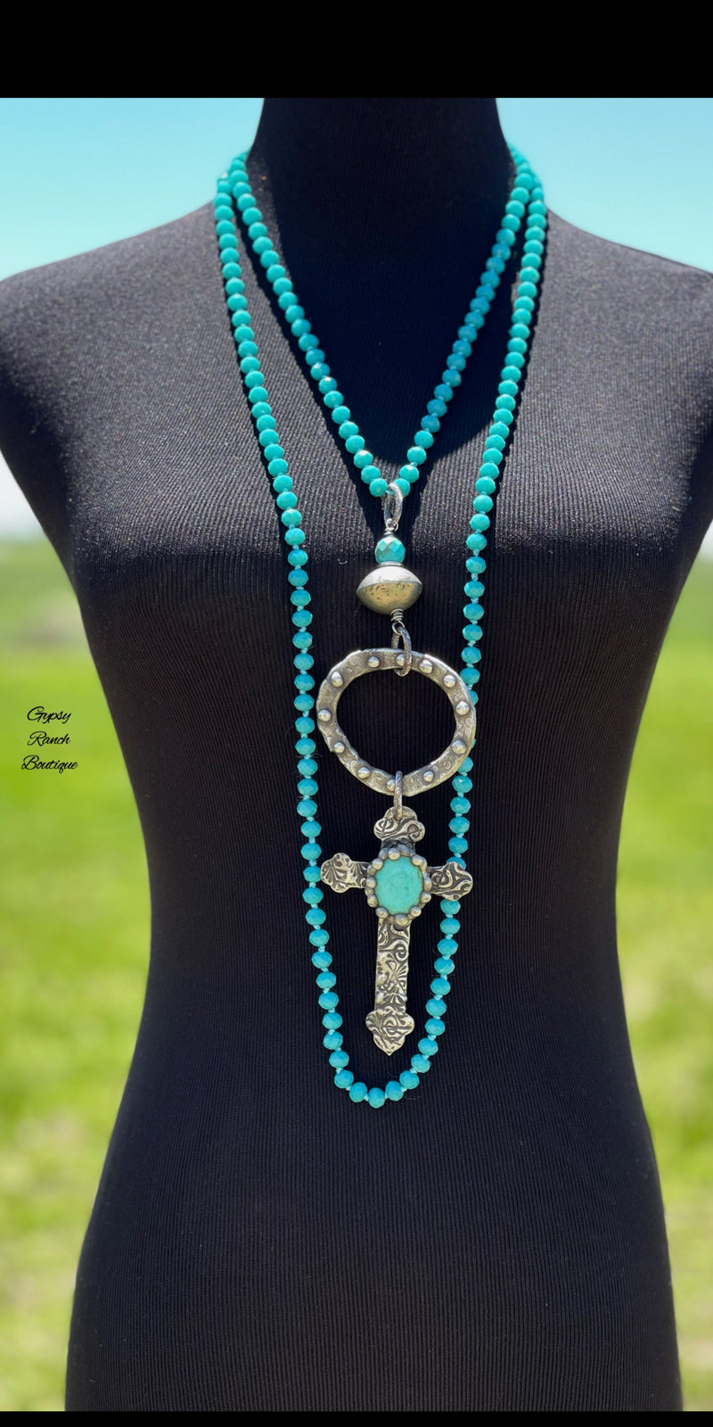 Turquoise Rosary Necklace