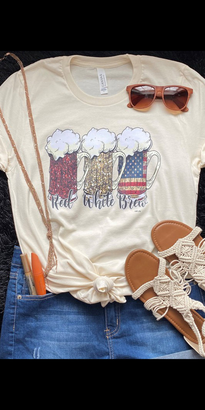Red White & Brew Top - Also in Plus Size