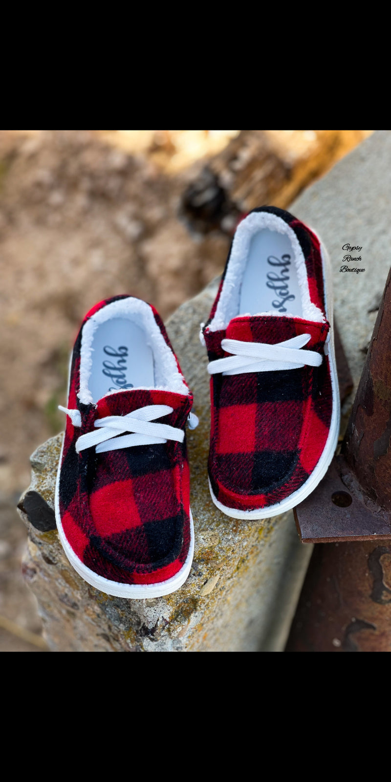 Kids Buffalo Plaid Gypsy Jazz Shoes