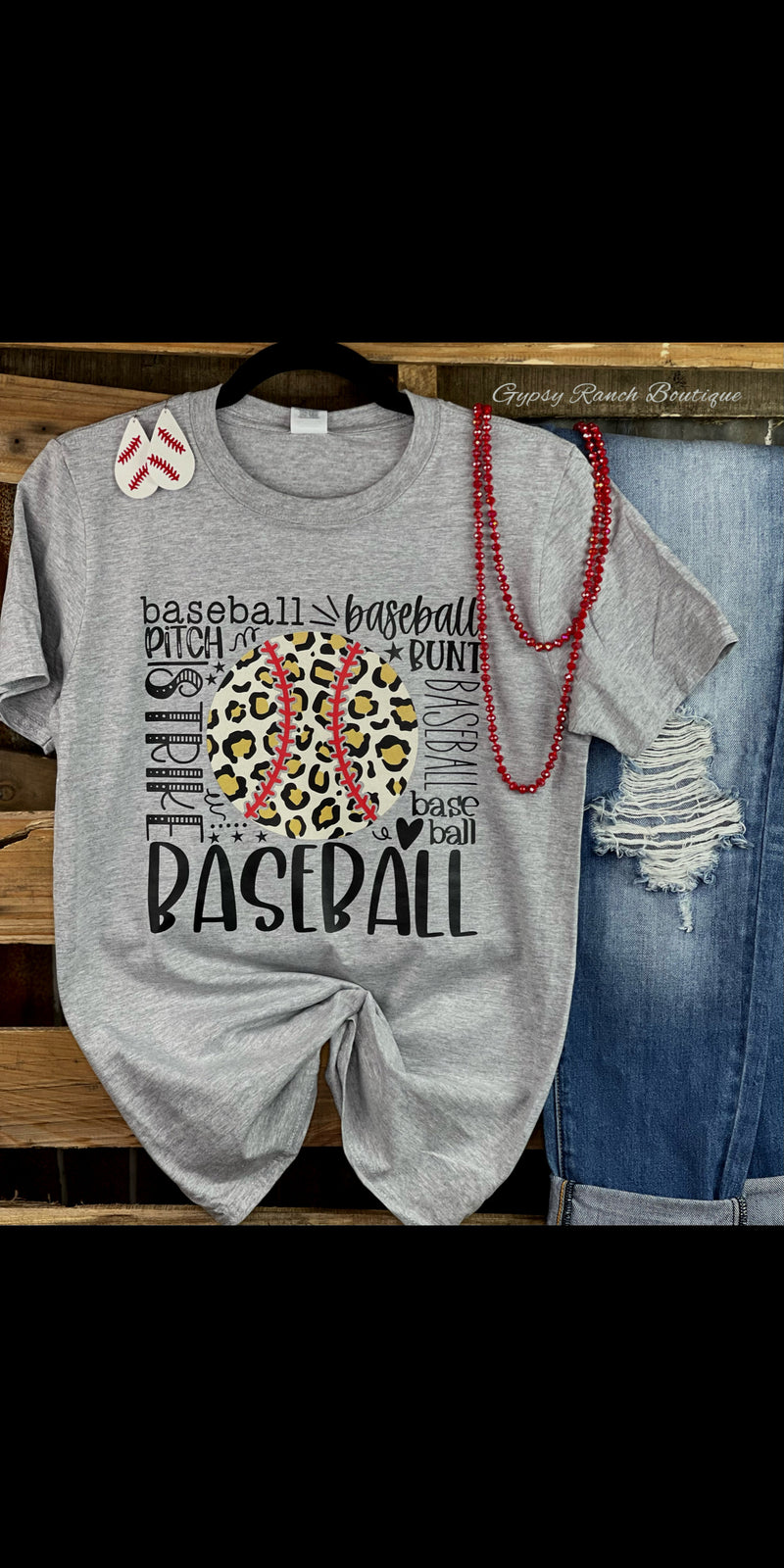 Baseball Typography Tee - Also in Plus Size