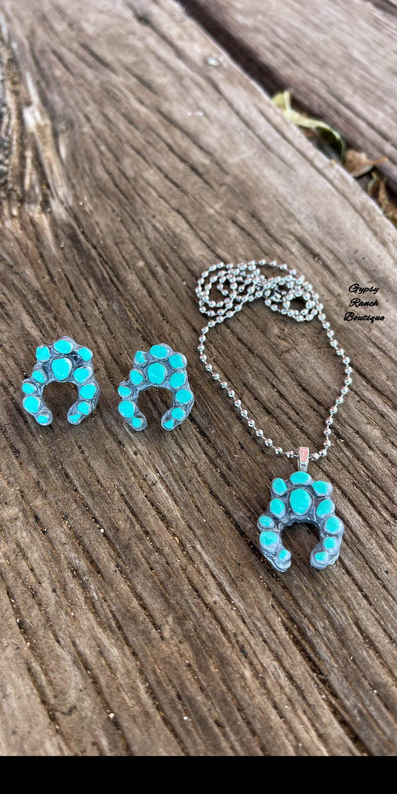 Dainty Turquoise Baby Squash Necklace or Earrings