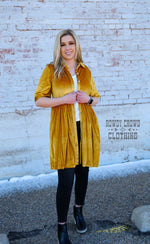 Melrose Mustard Velvet Dress - Also in Plus Size