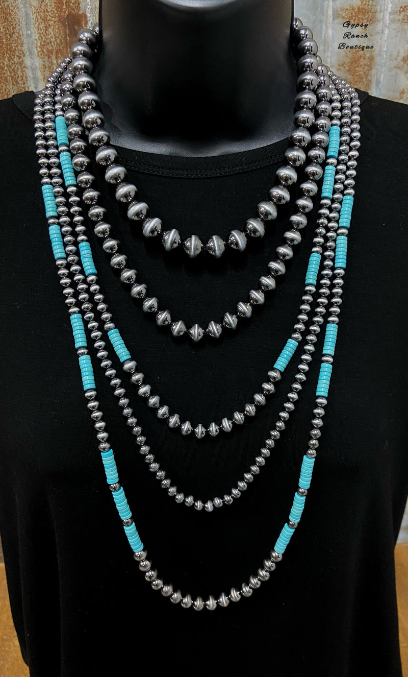 Rayce Turquoise Navajo Pearl Layered Necklace