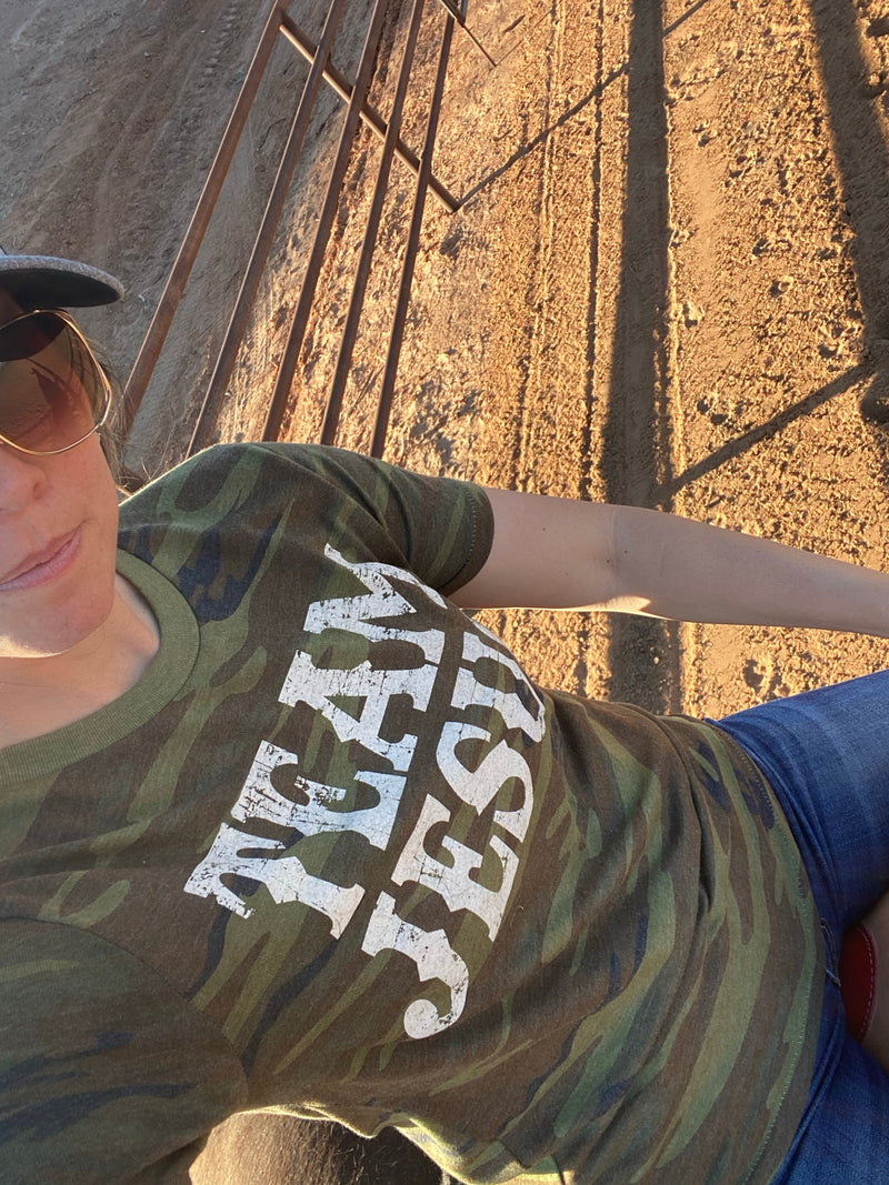Team Jesus in Camo Top - Also in Plus Size