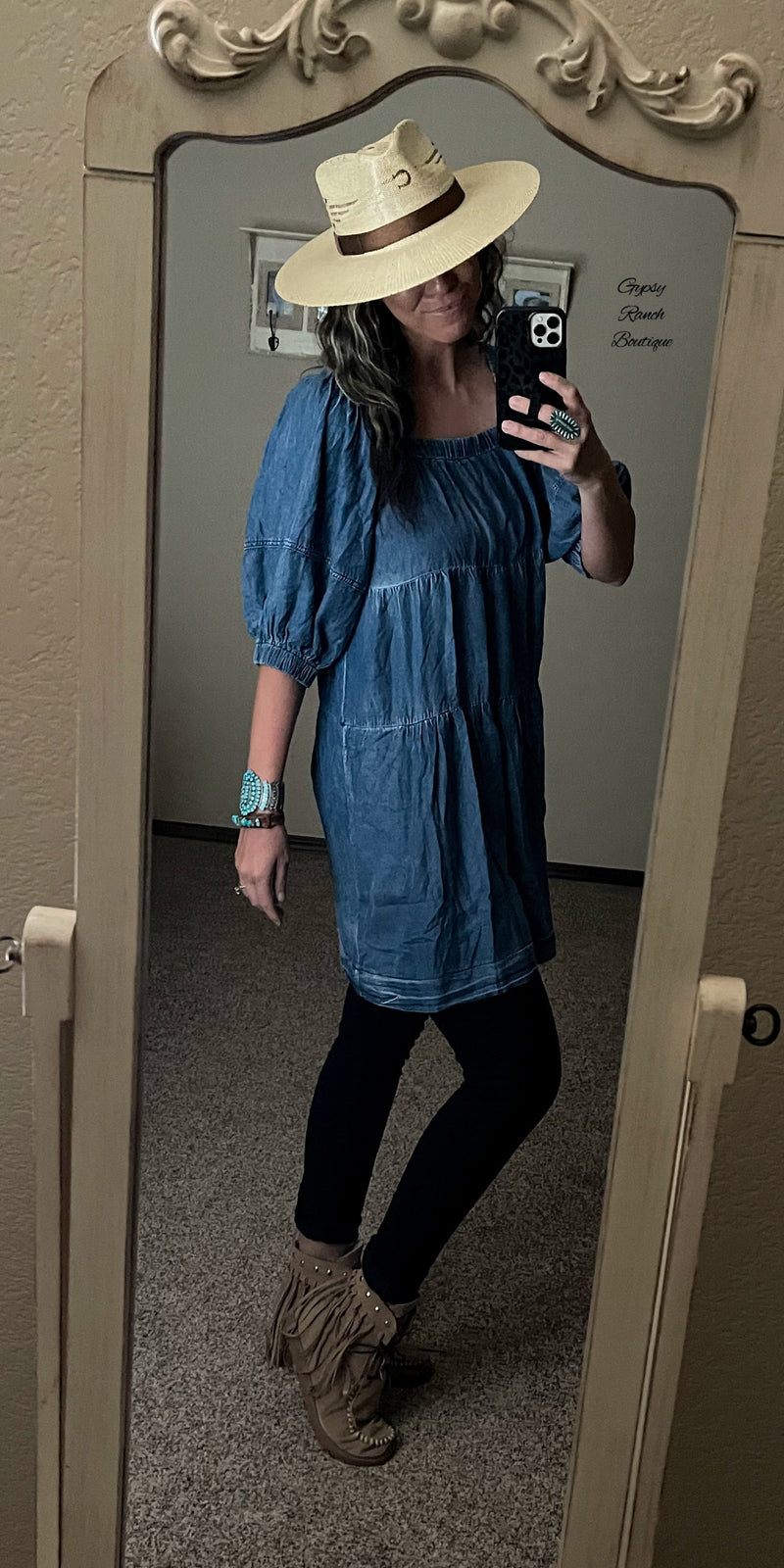 Kissin Kate Denim Tunic Top - Also in Plus Size
