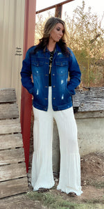 Secret To Success Denim Distressed Jacket