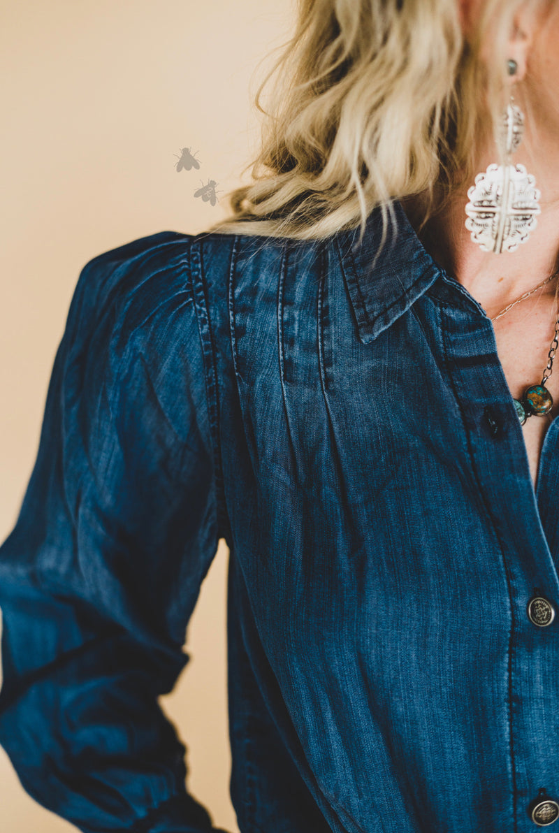 Cripple Creek Denim Top - Also in Plus Size