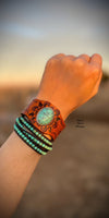 Snyder Turquoise Leather Cuff Bracelet