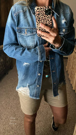 Windthorst Denim Distressed Top