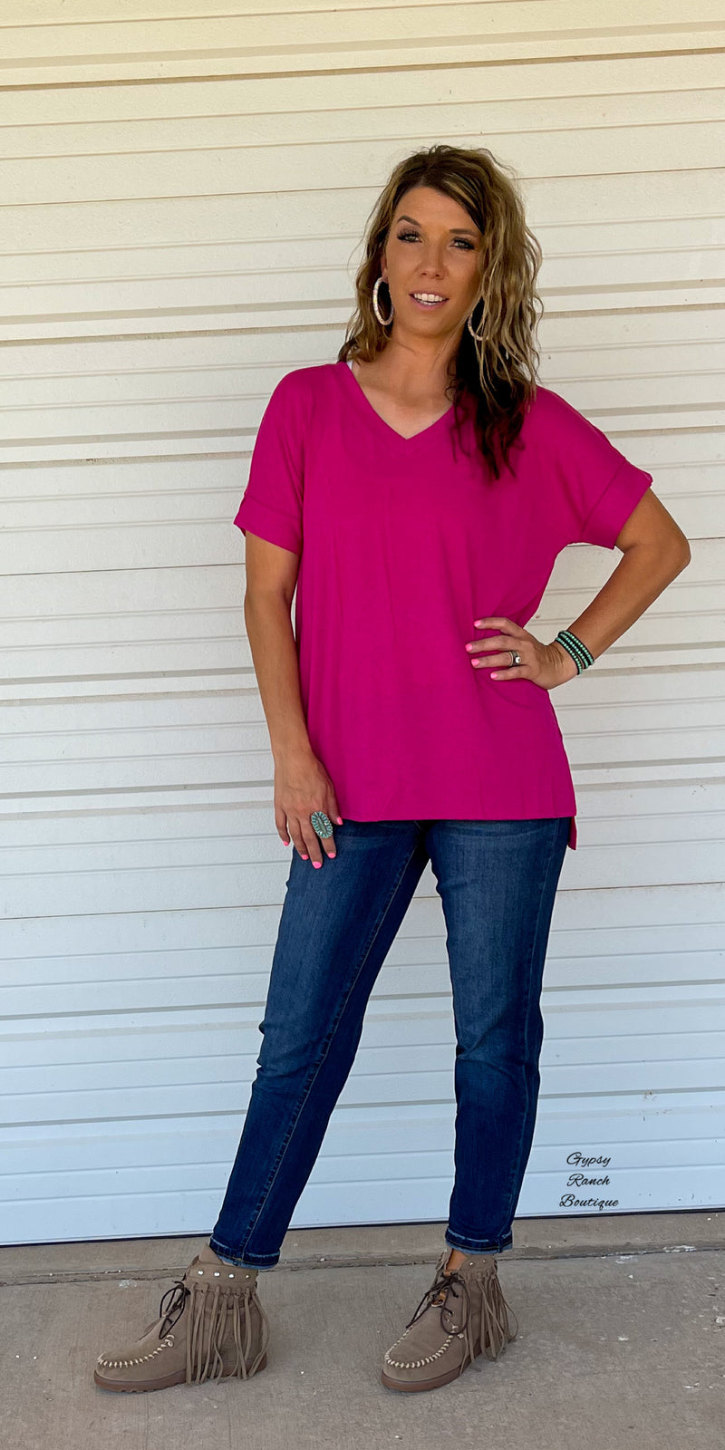 Delilah Magenta Top - Also in Plus Size