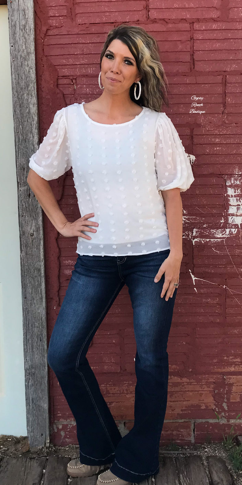 Sunday Drive White Detailed Top - Also in Plus Size