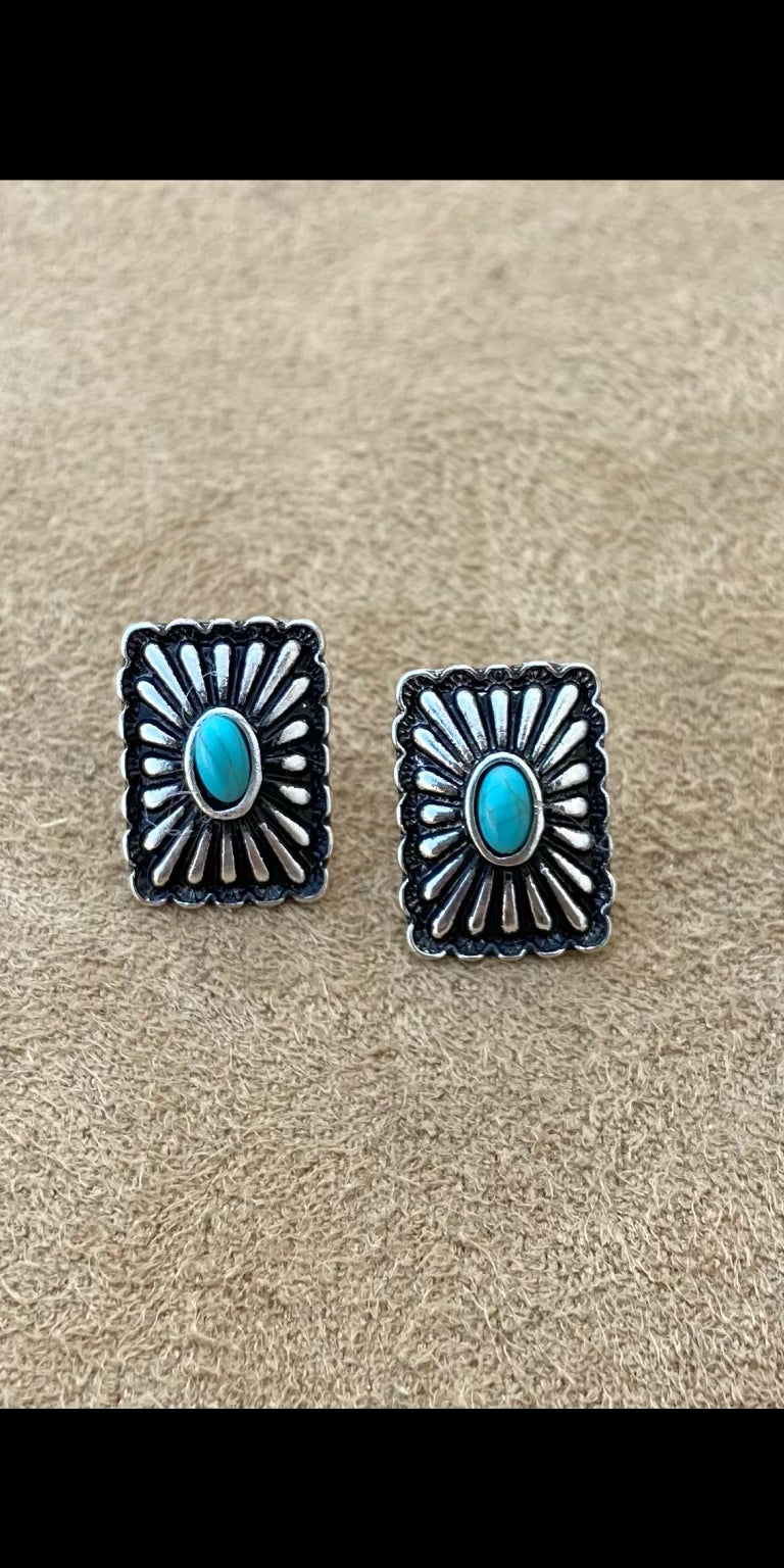Everton Turquoise Stud Earrings