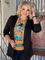 Southern Swag Black Blazer - Also in Plus Size