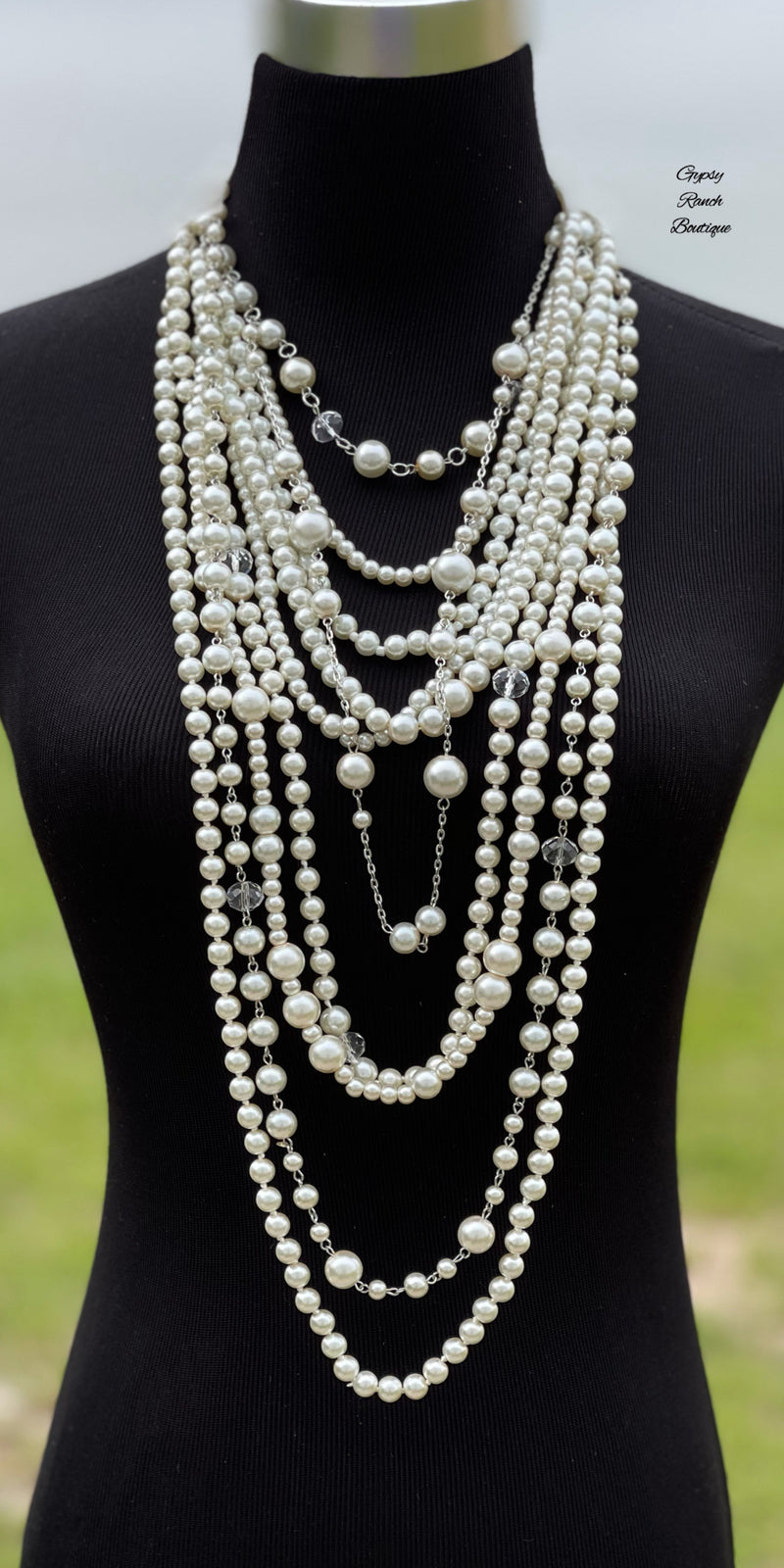 Keller Long Layered Pearl Necklace