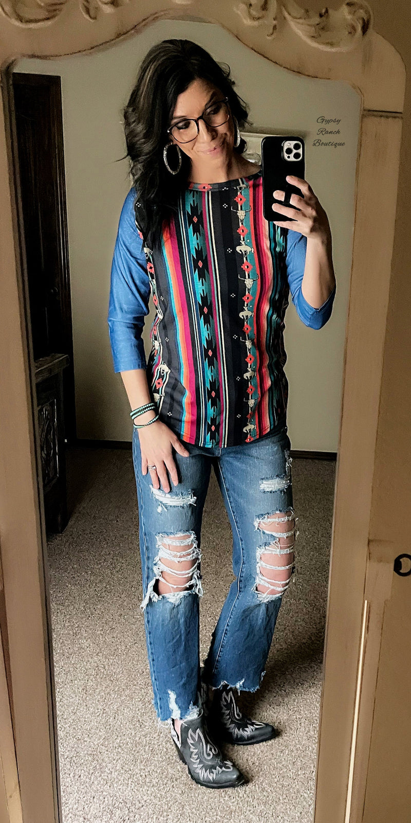 Lonestar Legacy Raglan Top -Also in Plus Size