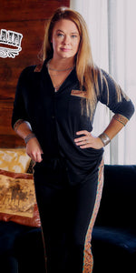 Cowboy Cozy Jammie Top - Also in Plus Size