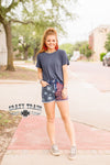 Star Struck Bandana Denim Shorts