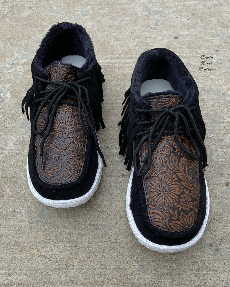 Friona Fringe Tooled Gypsy Jazz Shoes