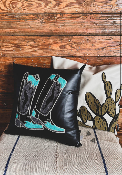 Showcase Steppin Boot Pillow Cover