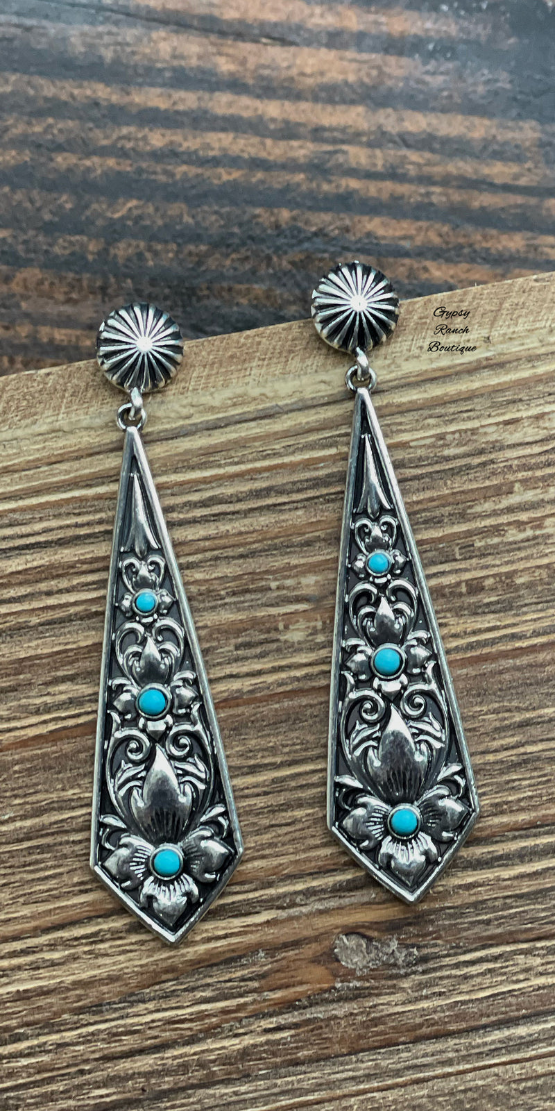 Tiada Turquoise Silver Earrings
