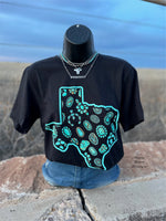 Texas Turquoise Squash Top - Also in Plus Size