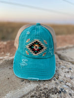 Embroidered Aztec Caps