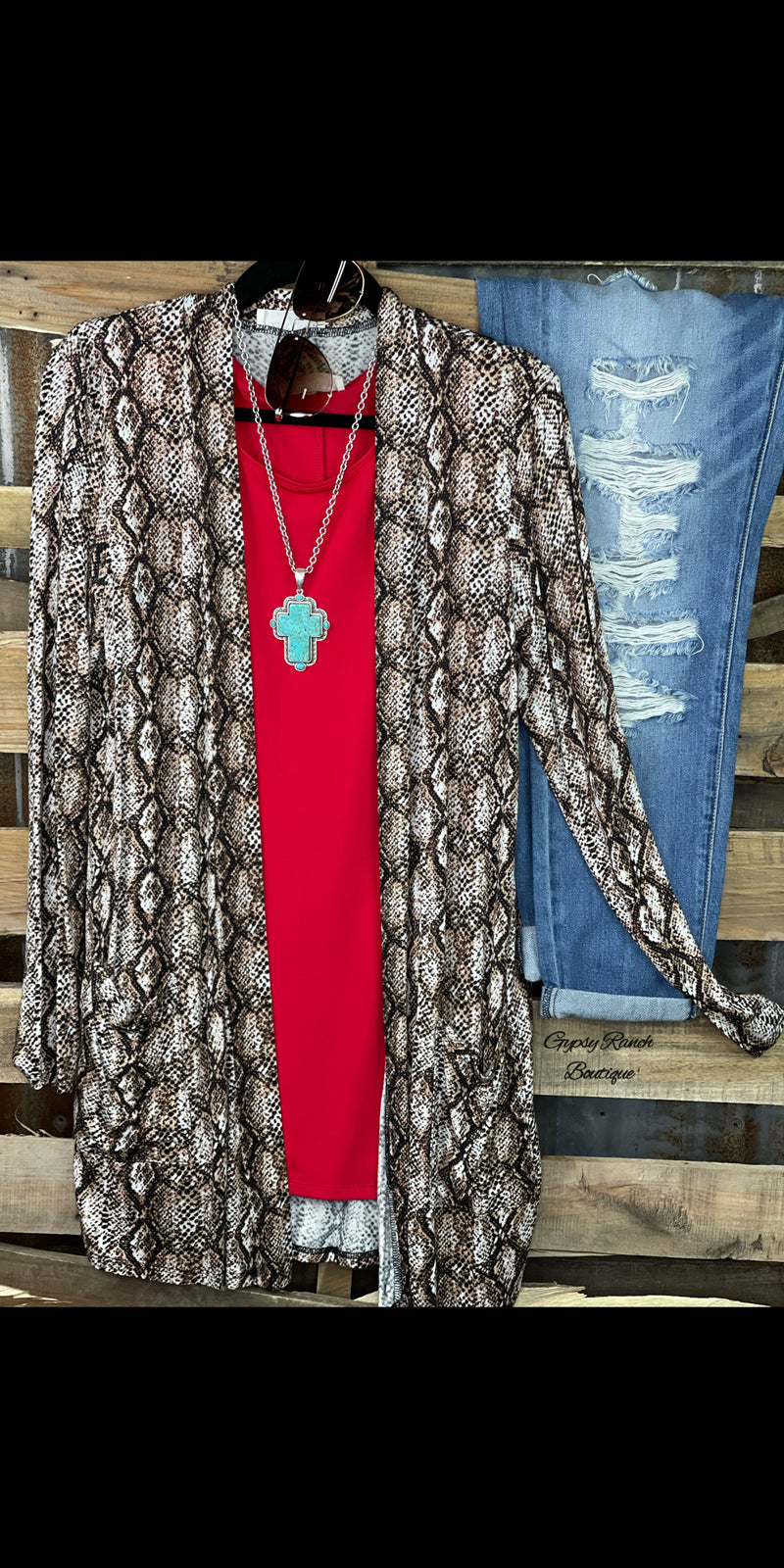 Hartley Snake Cardigan - Also in Plus Size