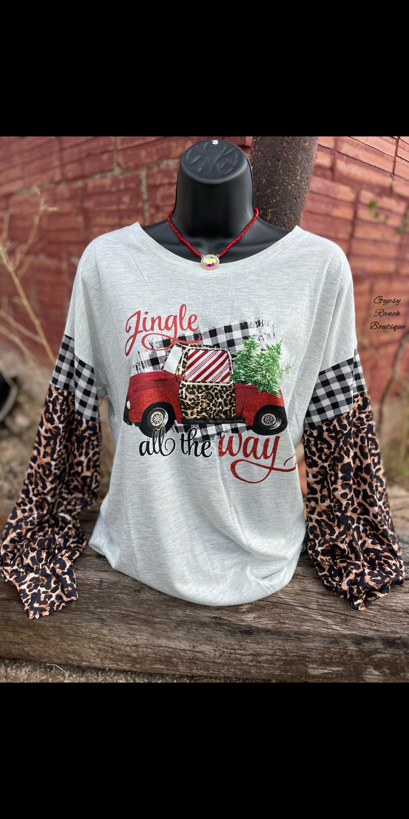 Jingle all the Way Glitter Top - Also in Plus Size